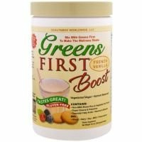 Greens First, для стимуляции, порошок с французской ванилью, 300 г (10,5 унции)