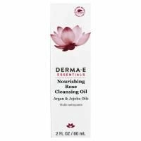 Derma E, Питающее и очищающее розовое масло, с маслами арганы и жожоба
