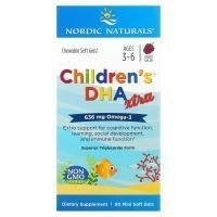 Nordic Naturals Children's DHA Xtra с ягодным вкусом 636 мг, 90 мягких мини-таблеток