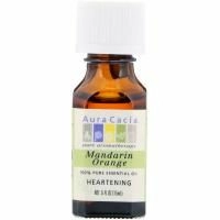 Aura Cacia, 100% чистое эфирное масло мандарина для хорошего настроения, 0.5 жидкой унции (15 мл)