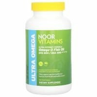 Noor Vitamins, Ultra Omega, омега-3 и рыбий жир, повышенная эффективность, 120 мягких таблеток