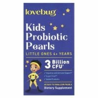 LoveBug Probiotics, Пробиотики для детей, для детей от 4 лет, 3 млрд КОЕ, 60 шт. Жемчуга, который легко глотать