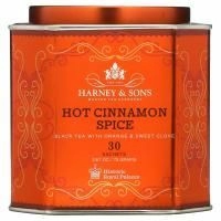 Harney & Sons, Горячий коричный пряный черный чай с апельсином и сладкой гвоздикой, 30 пакетиков, 2,67 унции (75 г)