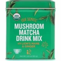 Four Sigmatic, Органический грибной напиток маття, содержит ежовик гребенчатый и имбирь, 2,12 унц. (60 г)