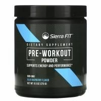 Sierra Fit, предтренировочная добавка в порошке, голубая малина, 270 г (9,5 унции)
