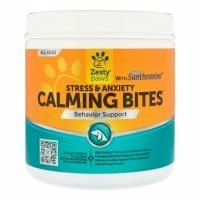 Zesty Paws, Успокоительные перекусы для собак, Стресс и тревожность, Для всех возрастов, Со вкусом индейки, 90 мягких жевательных таблеток
