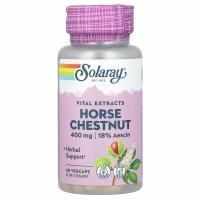 Solaray, Vital Extracts, конский каштан, 400 мг, 60 растительных капсул