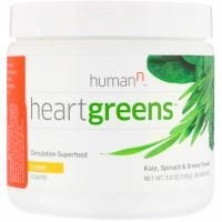 HumanN, Heartgreens, суперпродукт, полезно для кровообращения, со вкусом лимона, 150 г (5,3 oz)