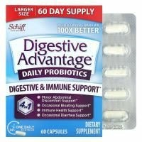 Schiff, Digestive Advantage, ежедневный пробиотик, 60 капсул