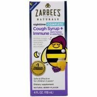 Zarbee's, Children's Complete Nighttime Cough Syrup + Immune, Natural Berry Flavor, 4 fl oz (118 ml)