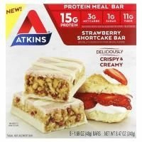 Atkins, Батончик протеиновой муки Клубника 5 батончиков