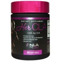 NLA for Her, Коньюгированная линолевая кислота Her CLA, 1200 мг, 60 капсул в мягкой оболочке