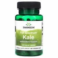 Swanson, Кудрявая капуста Full Spectrum, 400 мг, 60 растительных капсул
