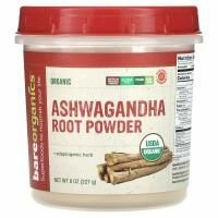BareOrganics, Органический порошок из корня ашваганды, 227 г (8 унций)