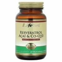 LifeTime Vitamins, Ресвератрол Асаи и Ко-Q10 60 вег капсул