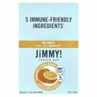 JiMMY!, Be Well, батончики с пользой, протеиновый батончик, иммунитет цитрусовых, 12 батончиков, 45 г (1,58 унции)