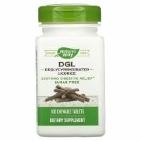 Nature's Way, DGL, 3:1 глицирризинат солодки, 100 жевательных таблеток