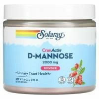 Solaray, D-манноза с клюквой, вкус лимона и ягод , 2000 мг, 7.6 унции(216 г)