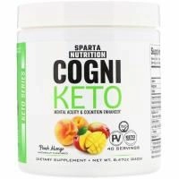 Sparta Nutrition, Keto Series, препарат для улучшения когнитивных функций Cogni Keto, вкус персик-манго, 8,47 унц. (240 г)
