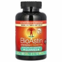 Nutrex Hawaii, BioAstin, жевательные таблетки с гавайским астаксантином, со вкусом цитрусовых, 12 мг, 60 жевательных таблеток (6 мг в 1 жевательной таблетке)