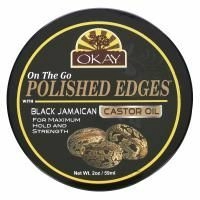 Okay Pure Naturals, Polished Edges, с черным ямайским касторовым маслом, 59 мл (2 унции)
