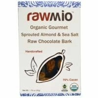 Rawmio, Органическое лакомство Пророщенный миндаль и морская соль Оболочка из необжаренного шоколада, 1.76 унции (50 г)