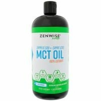Zenwise Health, Каприловое (C8) + каприновое (C10) масло из среднецепочечных триглицеридов, 100%-ный кокос, без ароматизаторов, 946 мл