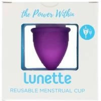 Lunette, Менструальный колпачок многоразового использования, модель 1, для легких и нормальных выделений, фиолетовый, 1 штука