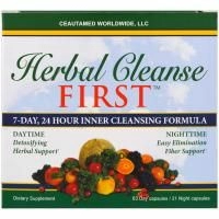 Greens First, Herbal Cleanse First, 7-дневный курс, Формула для внутренней очистки организма 24 часа, 63 дневные капсулы / 21 ночная капсула