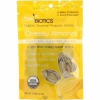 Sunbiotics, Органические пробиотические закуски гурме, сырный миндаль, 1,5 унции (42,5 г)