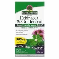 Nature's Answer, Эхинацея и желтокорень, 90 вегетарианских капсул