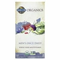 Garden of Life Organics Men's once daily Мультивитамины для мужчин (цельнопищевые), 60 веганских таблеток
