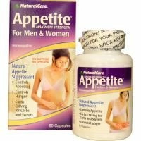 NaturalCare, Appetite, максимальная эффективность, для мужчин и женщин, без кофеина, 60 капсул