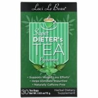 Natrol, Laci Le Beau, диетический чай Super Dieter's Tea, с перечной мятой, 30 чайных пакетиков, 75 г