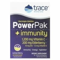 Trace Minerals Research, PowerPak + Immunity, лимон и ягоды, 30 пакетиков по 5,3 г (0,19 унции)