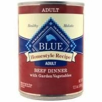 The Blue Buffalo Co., Blue Homestyle Recipe Влажный корм для собак, для взрослых собак Ужин из говядины с овощами из сада 12,5 унции