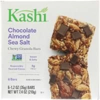 Kashi, Жевательные батончики с гранолой, шоколад, миндаль и морская соль, 6 батончиков, 1,2 унц. (35 г) каждый