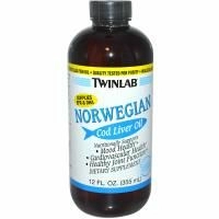 Twinlab, Норвежское масло печени трески, без запаха, 12 жидких унций (355 мл)