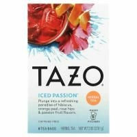 Tazo Teas, Herbal Tea, Iced Passion, Caffeine-Free, 6 Tea Bags, 2.85 oz (81 g)