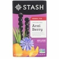 Stash Tea, Herbal Tea, Acai Berry, Caffeine Free, 18 Tea Bags, 1.1 oz (34 g)