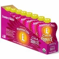 Mamma Chia, Органическая закуска с чиа, клубника и банан, 8 шт, 3,5 унции (99 г) каждая