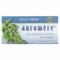 Auromere, аюрведическое кусковое мыло с ним, тулси и ним, 17 г (0,6 унции)