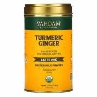 Vahdam Teas, смесь для латте, куркума и имбирь, 100 г (3,53 унции)