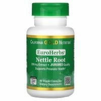 California Gold Nutrition, Экстракт корня крапивы, EuroHerbs, 250 мг, 60 вегетарианских капсул