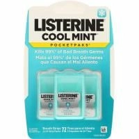 Johnson's Baby, Listerine, Pocketpaks, охлаждающая мята, 3 упаковки, по 24 полоски в каждой
