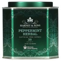 Harney & Sons, Травяной напиток с перечной мятой, без кофеина, 30 пакетиков, 1,9 унции (54 г)