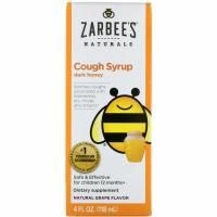 Zarbee's, Полностью натуральный детский сироп от кашля, от 12 месяцев, с натуральным виноградным вкусом, 4 жидких унции