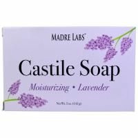 Madre Labs, Мыло Castile, не содержит глютена, ГМО, сульфатов; на растительной основе, лаванда, 5 унций (141 g)
