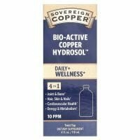 Sovereign Silver, Bio-Active Copper Hydrosol, гидрозоль меди, 10 част./млн, 118 мл (4 жидк. унции)