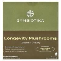 Cymbiotika, Долголетие грибы, липосомальная доставка, шоколадная помадка, 30 пакетиков (10 мл) каждый